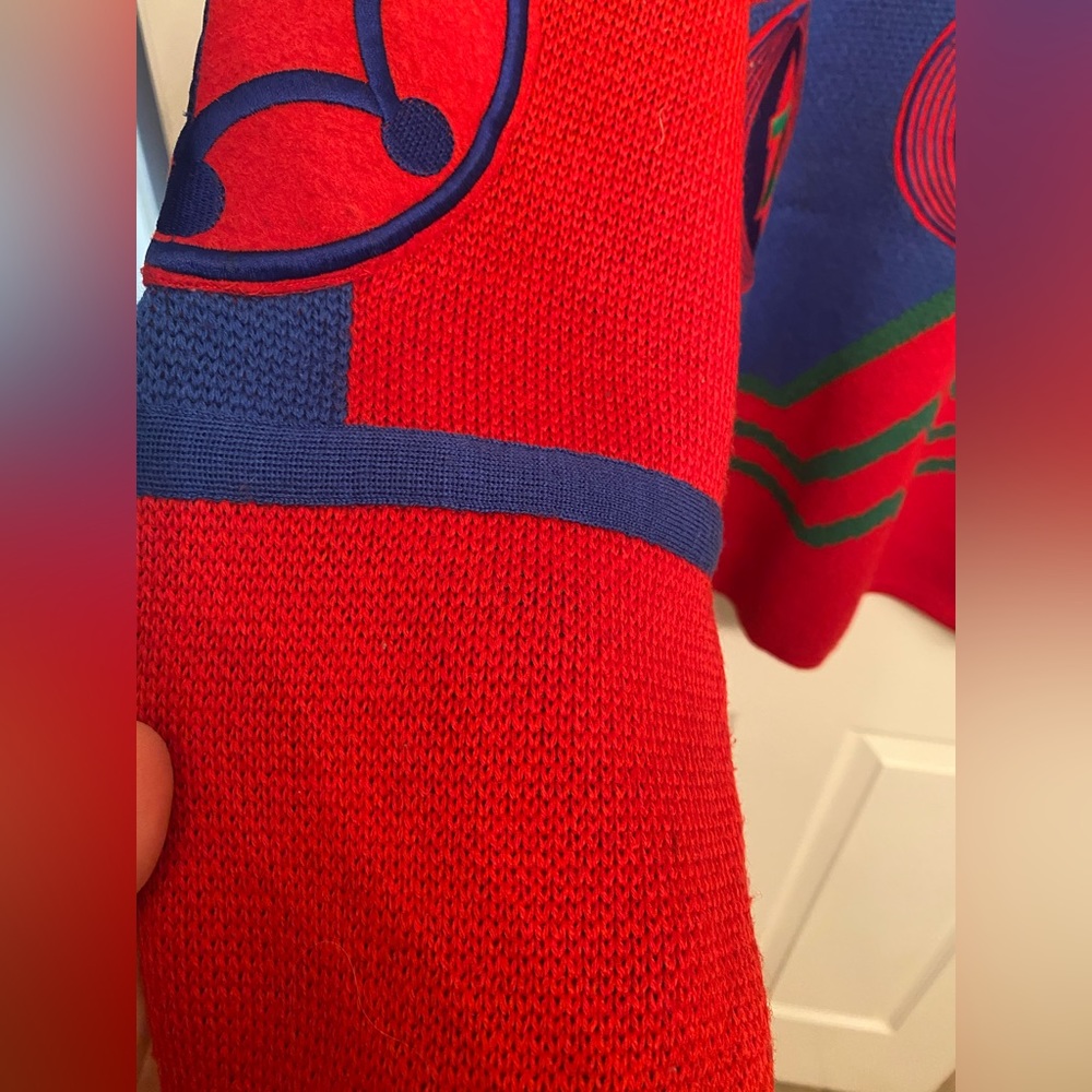 SOLD Vintage Loud Michiko Koshino Knit Embroidered Sweater - Picture 9 of 15
